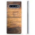 Pouzdro TPU Samsung Galaxie S10+ - Dřevo