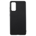 Samsung Galaxy S20 Fe TPU Case - uhlíkové vlákno - černá