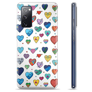 Pouzdro TPU Samsung Galaxie S20 FE - Hearts