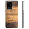 Pouzdro TPU Samsung Galaxie S20 Ultra - Dřevo