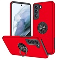 Samsung Galaxy S21 Fe 5G Magnet Grip / Kickstand Case - červená