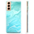 Pouzdro TPU Samsung Galaxie S21+ 5G - Modrý mramor