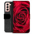 Prémiové peněženkové pouzdro Samsung Galaxie S21 5G - Růže