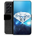 Prémiové peněženkové pouzdro Samsung Galaxie S21 Ultra 5G - Diamant