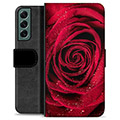 Prémiové peněženkové pouzdro Samsung Galaxie S22+ 5G - Růže