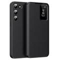 Samsung Galaxy S23 Smart Clear View Flip Case with Card Slot - Black