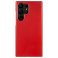 Samsung Galaxy S23 Ultra 5G Pogumované Plastové Pouzdro - Červené
