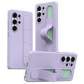 Samsung Galaxy S23 Ultra Smart Hybrid Case with Standing Grip - Purple