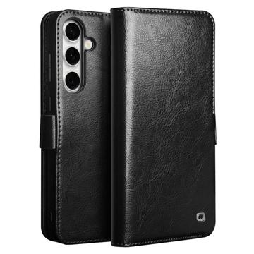 Samsung Galaxy S24 FE Qialino Classic Wallet Leather Case - Black