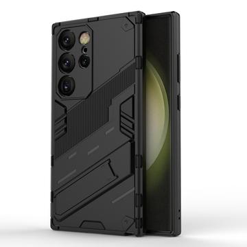 Samsung Galaxy S24 Ultra Armor Series Hybridní Pouzdro s Stojánkem - Černá