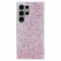 Samsung Galaxy S24 Ultra Glitter Flakes TPU Case - Pink