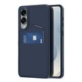 Samsung Galaxy S25 Edge Dux Ducis Rafi II Magnetic Case with Kickstand and Card Slots - Blue