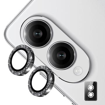 Samsung Galaxy S25 Edge Hat Prince Glitter Camera Lens Protector - Black