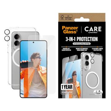 Samsung Galaxy S25 Edge PanzerGlass Care Flagship 3-in-1 Bundle - Clear