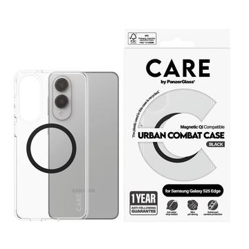 Samsung Galaxy S25 Edge PanzerGlass Care Transparent Urban Combat Case - MagSafe Compatible - Black