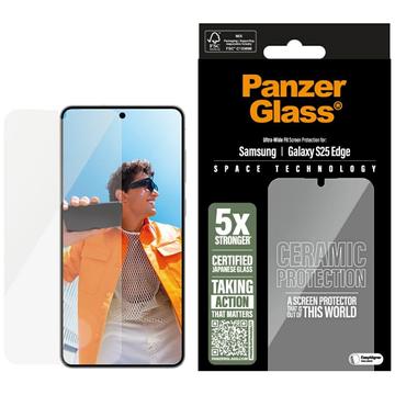 Samsung Galaxy S25 Edge PanzerGlass Ceramic Protection Ultra-Wide Fit EasyAligner Screen Protector - 9H - Transparent