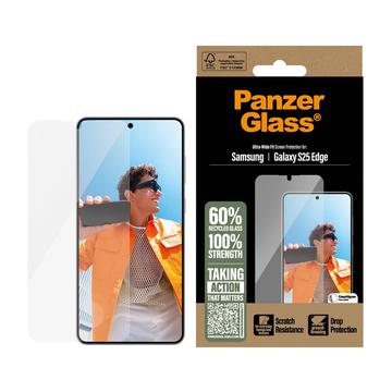 Ochranné tvrzené sklo Samsung Galaxy S25 Edge PanzerGlass Ultra-Wide Fit EasyAligner - Průhledný