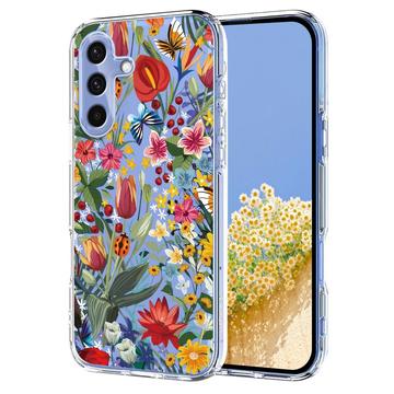 Samsung Galaxy S25 FE Floral Pattern TPU Case - Lilies
