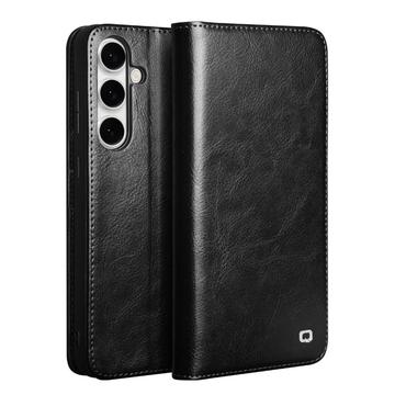 Samsung Galaxy S25 FE Qialino Classic Wallet Leather Case - Black
