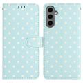 Samsung Galaxy S25 Polka Dot Pattern Wallet Case - Blue