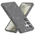 Stylové hybridní pouzdro řady Glitter pro Samsung Galaxy S25 Ultra - Černá