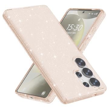 Stylové hybridní pouzdro řady Glitter pro Samsung Galaxy S25 Ultra - Zlato