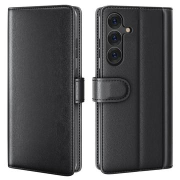 Samsung Galaxy S25 Wallet Leather Case with Kickstand - Black