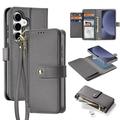 Samsung Galaxy S25+ Dux Ducis Lawa Wallet Leather Case w. Magnetic Cover - Grey
