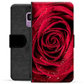 Prémiové peněženkové pouzdro Samsung Galaxie S9 - Růže