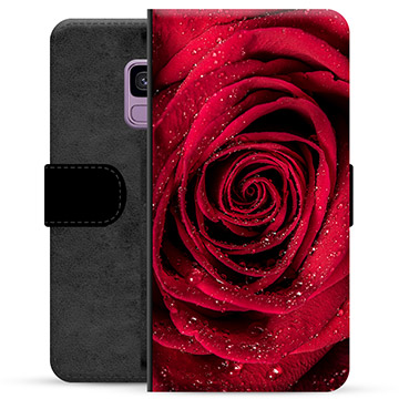Prémiové peněženkové pouzdro Samsung Galaxie S9 - Růže