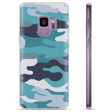 Pouzdro TPU Samsung Galaxie S9 - Blue Camouflage