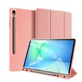Samsung Galaxy Tab S10 FE+ Dux Ducis Domo Tri-Fold Pouzdro Smart Folio - Růžový