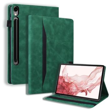 Samsung Galaxy Tab S11/S10 Lite/S10 FE/S9 FE/S9/S8/S7 Business Style Folio Case - Green