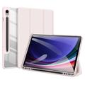 Samsung Galaxy Tab S9 FE Dux Ducis Toby Tri-Fold Pouzdro Smart Folio - Světle růžová