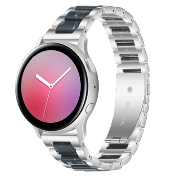 Samsung Galaxy Watch4/Watch4 Classic/Watch5/Watch6/Watch FE/Watch7 nerezová ocel - tmavě modrá / stříbrná
