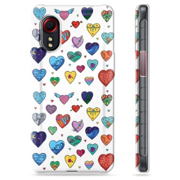 Pouzdro TPU Samsung Galaxie Xcover 5 - Hearts