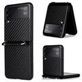 Samsung Galaxy Z Flip3 5g pouzdro s popruhem - uhlíkový vlákno - černá