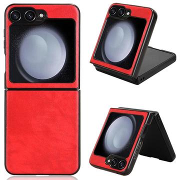 Samsung Galaxy Z Flip6/Z Flip7 FE Potažené Plastové Pouzdro - Červená