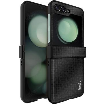 Samsung Galaxy Z Flip6/Z Flip7 FE Imak Ruiyi Hybridní Pouzdro - Uhlíkové Vlákno - Černá