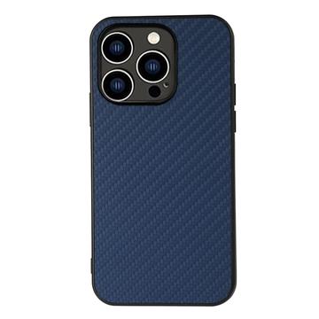 iPhone 15 Pro Max Hybridní pouzdro - uhlíkové vlákno - Modrý
