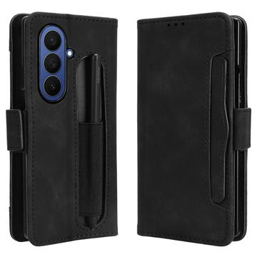 Samsung Galaxy Z Fold7 Cardholder Wallet Case with Pen Holder - Black