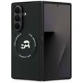 Samsung Galaxy Z Fold7 Karl Lagerfeld Karl and Choupette Heads Magnetic Case - Black