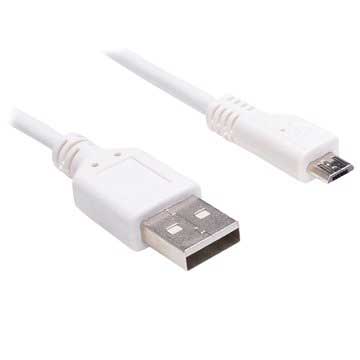 Sync / nabíjecí kabel Sandberg MicroUSB - bílý - 3M
