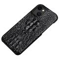 Kožené Pouzdro Crocodile Luxury iPhone 14 Plus - Černý
