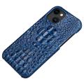 Kožené Pouzdro Crocodile Luxury iPhone 14 Plus - Modrý