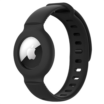Silikonový náramek Apple airtag s jablečným náramkem - černá