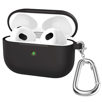 AirPods 3 Silicone pouzdro s karabinem - černá