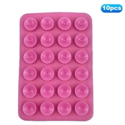 10ks silikonových přísavek pro telefony s protiskluzovou přísavkou Držák telefonu do sprchy se zrcadlem - Růžový