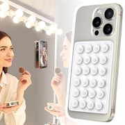 10ks silikonových přísavek pro telefony s protiskluzovou přísavkou Držák telefonu do sprchy se zrcadlem - Bílý