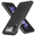 Tenké Pouzdro Samsung Galaxy Z Flip4 - Uhlíkové Vlákno - Černé